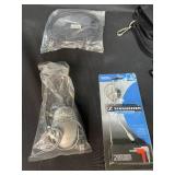 Soft Shell Computer Bag / Headset / Various Cords and Adapters