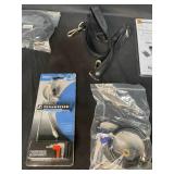 Soft Shell Computer Bag / Headset / Various Cords and Adapters