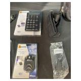 Soft Shell Computer Bag / Headset / Various Cords and Adapters