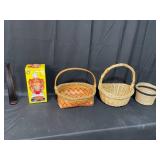 3 Baskets / Half Time Turkey / Purple Stem Vase