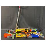 Various Nerf Guns and Razor Scooter