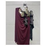 Medieval Warrier Halloween Costume & Red Curly Wig