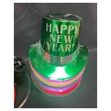 Assortment of NYE Hats & Holiday Hats Inc Irish, Fireman & "Thinking Cap" Beverage Holder Hat