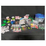 Fun Small Bin Filled w/ Lots of Crafting Accents Inc Glitter, "I Love Gymnastics" Stickers, Beads, Rhinestones, 4 Leaf Clovers & More!!