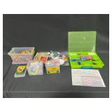 Sidewalk Chalk, Markers, Crayons & Bracelet Making Kit (w/ small elastics)