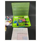 Sidewalk Chalk, Markers, Crayons & Bracelet Making Kit (w/ small elastics)