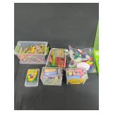 Sidewalk Chalk, Markers, Crayons & Bracelet Making Kit (w/ small elastics)