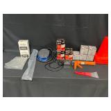 3 Orange Cones, Indoor/Outdoor Light Bulbs, Caulking Gun, Manual Foot Pump, Scraper & More!