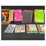 Box of Magtastik Preschool Building Blocks, Scribble Pads, Felt, Colored Construction Paper & Stickers