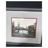 Lot of Picture Frames Inc Voice Recordable Frame, Framed Picture of Town by Canal, Basket, Swan Votive Holder, Dog Plaques, Sweet 16 Banner & More!