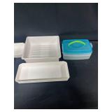 Lot of Organizing Tools Inc Trash Can, Shower Caddy, Caboodle (with crayon writing), Drawer Organizers & More!