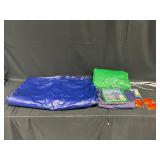 Blow Up Double Mattress, Tarp, Hand Warmers & Ponchos