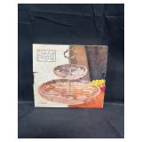 14" Two Tier Napoli Serving Tray Fifth Avenue Crystal in Orig Box