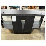 Black TV Stand with Silver Tone Accents