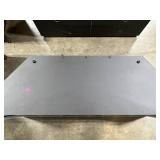 Black TV Stand with Silver Tone Accents