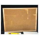 Corkboard, Various Size 3-Ring Binders, 3-hole Punch and Desktop Wire File Folder Organizer