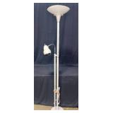 White Dual Light Floor Lamp