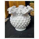 Nice Home Goods Lot inc. Wall Hanging Shelf, Faux Succulent, Hobnail Milk Glass Small Vase, Otagiri Basket w/ Handle and Duck, FTD Made in Japan Porcelain Cache Pot and More!!!
