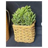 Nice Home Goods Lot inc. Wall Hanging Shelf, Faux Succulent, Hobnail Milk Glass Small Vase, Otagiri Basket w/ Handle and Duck, FTD Made in Japan Porcelain Cache Pot and More!!!