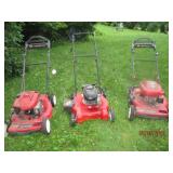 Trio of Toro push lawnmowers ***for...
