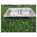 Standard size dual basin stainless ...