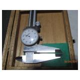 Mitutoyo 12" dial caliper with wood...