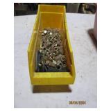 Large assortment of hinges, nuts an...