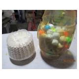 Large assortment of golf balls and ...