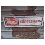 Metal toolbox containing misc chain...