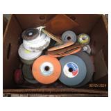 Box of Assorted grinding wheels...