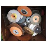 Box of Assorted grinding wheels...