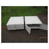 Pair of pedestal cabinets on wheels...