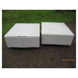 Pair of pedestal cabinets on wheels...