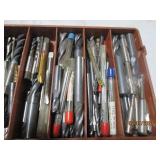 Compartmentalized tray of machinist...