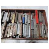 Compartmentalized tray of large bit...