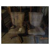Set of (2) padded rolling dining ro...