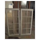(2) Vintage 8-pane windows with att...