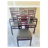 Set of 6 Folding Wood Folding Chairs