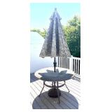 Stone Patio Table with Umbrella