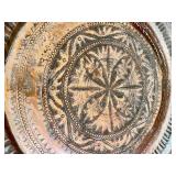 Antique 21" Copper Decorative Plate