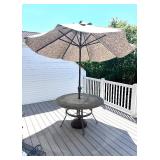 Stone Patio Table with Umbrella