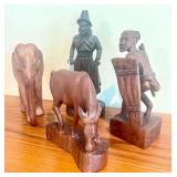 Vintage Wood Carved Figurines
