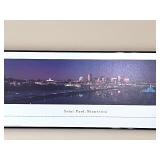 1997 Saint Paul, Minnesota Skyline Panorama Framed