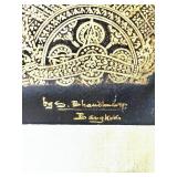 Vintage Bangkok Gold Painting On Black Silk