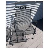 Wrought Iron Mesh Chair & Table Patio Set