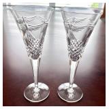 Pair of Waterford Crystal Millennium Toasting Flutes