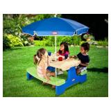 Little Tikes Easy Store Picnic Table with Umbrella