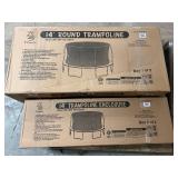 14ft Round Trampoline and Enclosure