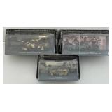 Misc. Military Vehicles (Most NIB) 2= Crack Or Cut In Plastic Cases Present 1 = Loose Piece