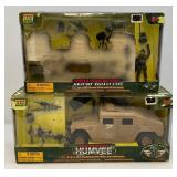 Vintage Power Team Elite 1:18th Scale World Peacekeepers HUMVEE (NIB Loose Items) & Military Assault Unit (NIB Missing Pieces)